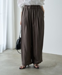 麻テンセルツイルウエストフリルパンツ