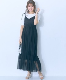 marun | ＜大きいサイズ＞ チュールキャミワンピース marun(ワンピース)