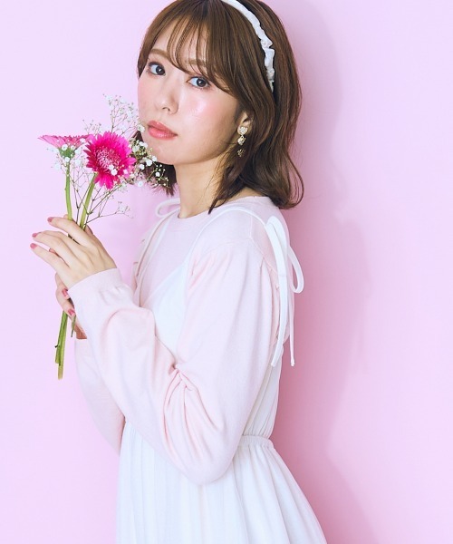 sheer border ribbon onepiece(M BLACK): ワンピース｜PMbox P&M