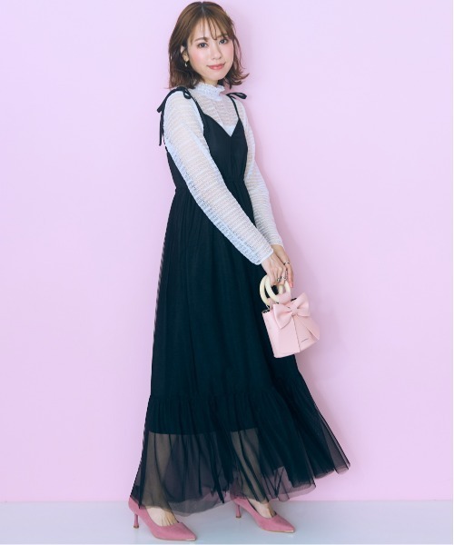 大きいサイズ＞ チュールキャミワンピース marun（ワンピース
