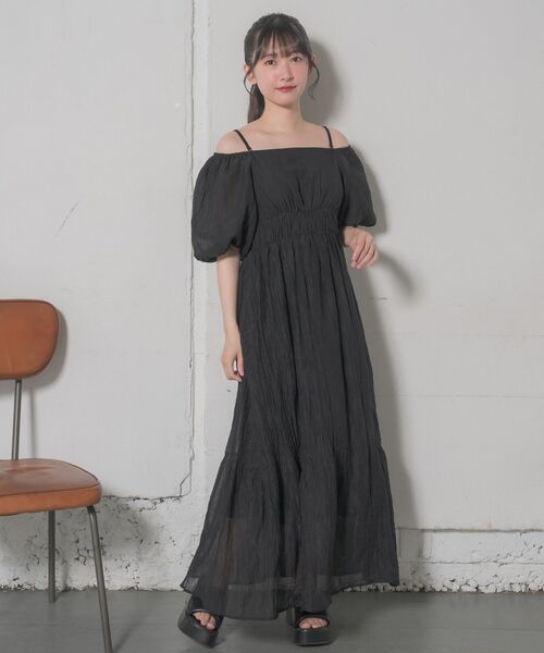 RETRO GIRL（レトロガール）の「ワッシャー2wayワンピース（ワンピース・レディース・ブラック/レッド/オフホワイト・FREE）」の14枚目の写真