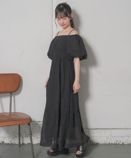 RETRO GIRL（レトロガール）の「ワッシャー2wayワンピース（ワンピース・レディース・ブラック/レッド/オフホワイト・FREE）」の16枚目の写真