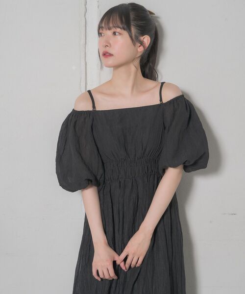 RETRO GIRL（レトロガール）の「ワッシャー2wayワンピース（ワンピース・レディース・ブラック/レッド/オフホワイト・FREE）」の18枚目の写真