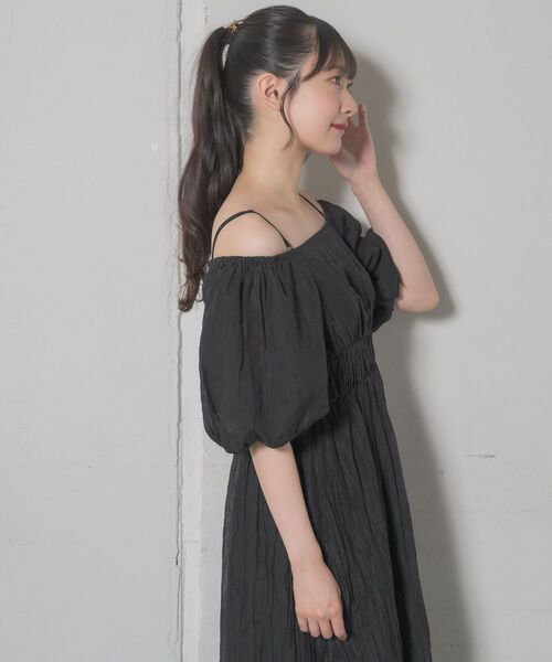 RETRO GIRL（レトロガール）の「ワッシャー2wayワンピース（ワンピース・レディース・ブラック/レッド/オフホワイト・FREE）」の19枚目の写真
