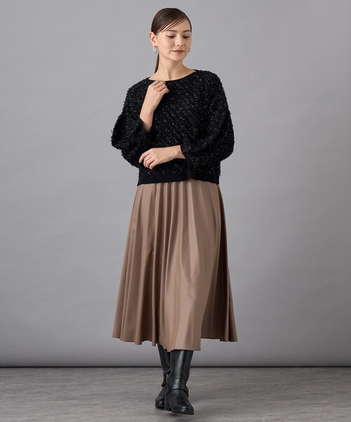 未使用 ANAYI プチビジューフリンジ プルオーバー ニット グレー ANAYI プチビジューフリンジ プルオーバー ニット グレー アナイ