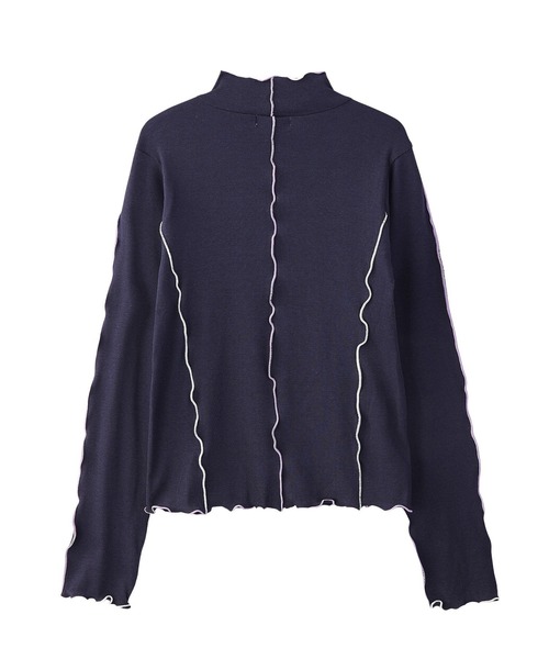 MILKFED.（ミルクフェド）の「OVERLOCK STITCHED TOP（Tシャツ/カットソー・レディース・オフホワイト/ネイビー/カーキ・ONE SIZE）」の7枚目の写真