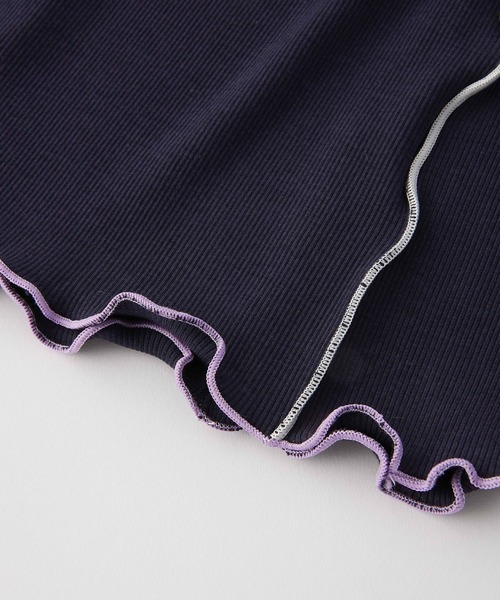 MILKFED.（ミルクフェド）の「OVERLOCK STITCHED TOP（Tシャツ/カットソー・レディース・オフホワイト/ネイビー/カーキ・ONE SIZE）」の11枚目の写真