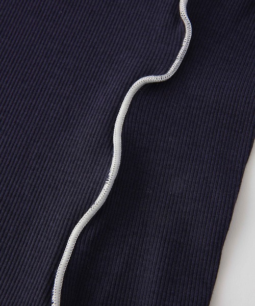 MILKFED.（ミルクフェド）の「OVERLOCK STITCHED TOP（Tシャツ/カットソー・レディース・オフホワイト/ネイビー/カーキ・ONE SIZE）」の12枚目の写真