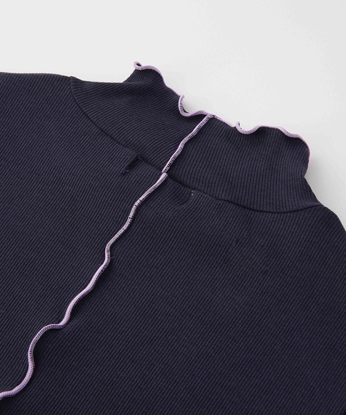 MILKFED.（ミルクフェド）の「OVERLOCK STITCHED TOP（Tシャツ/カットソー・レディース・オフホワイト/ネイビー/カーキ・ONE SIZE）」の14枚目の写真