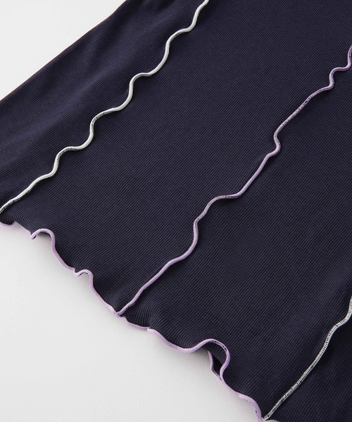 MILKFED.（ミルクフェド）の「OVERLOCK STITCHED TOP（Tシャツ/カットソー・レディース・オフホワイト/ネイビー/カーキ・ONE SIZE）」の15枚目の写真