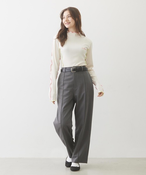 MILKFED.（ミルクフェド）の「OVERLOCK STITCHED TOP（Tシャツ/カットソー・レディース・オフホワイト/ネイビー/カーキ・ONE SIZE）」の20枚目の写真