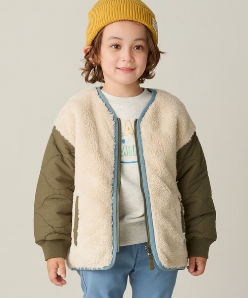 BEAMS mini ビームスミニ ボアブルゾン2025FW 110 IVORY BEAMS mini