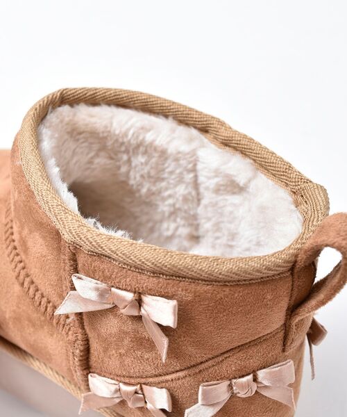 MAJESTIC LEGON（マジェスティックレゴン）の「リボン厚底フェイクムートンブーツ（ブーツ・レディース・ベージュ/キャメル・MEDIUM/LARGE）」の22枚目の写真