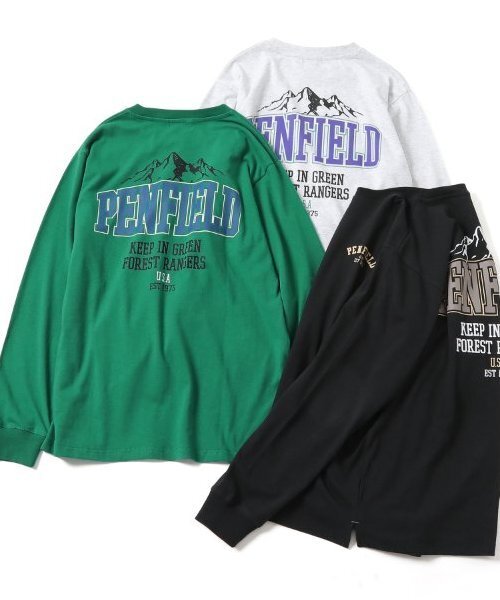 PEN FIELD（ペンフィールド）の「【Penfield】USAコットン・バックロゴプリント長袖Tシャツ（Tシャツ/カットソー・キッズ・オートミール/グリーン/ブラック・S/M/L/LL）」の17枚目の写真