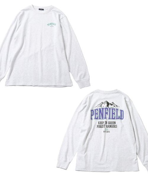 PEN FIELD（ペンフィールド）の「【Penfield】USAコットン・バックロゴプリント長袖Tシャツ（Tシャツ/カットソー・キッズ・オートミール/グリーン/ブラック・S/M/L/LL）」の18枚目の写真