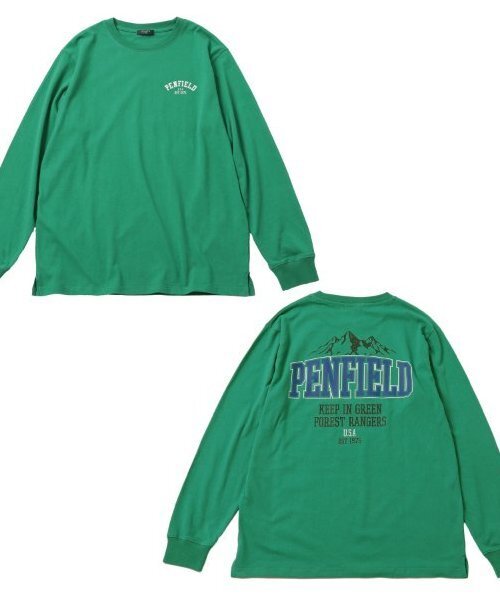 PEN FIELD（ペンフィールド）の「【Penfield】USAコットン・バックロゴプリント長袖Tシャツ（Tシャツ/カットソー・キッズ・オートミール/グリーン/ブラック・S/M/L/LL）」の19枚目の写真