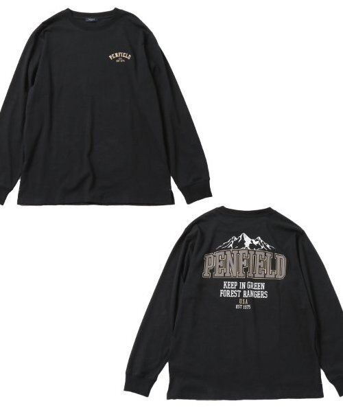 PEN FIELD（ペンフィールド）の「【Penfield】USAコットン・バックロゴプリント長袖Tシャツ（Tシャツ/カットソー・キッズ・オートミール/グリーン/ブラック・S/M/L/LL）」の20枚目の写真