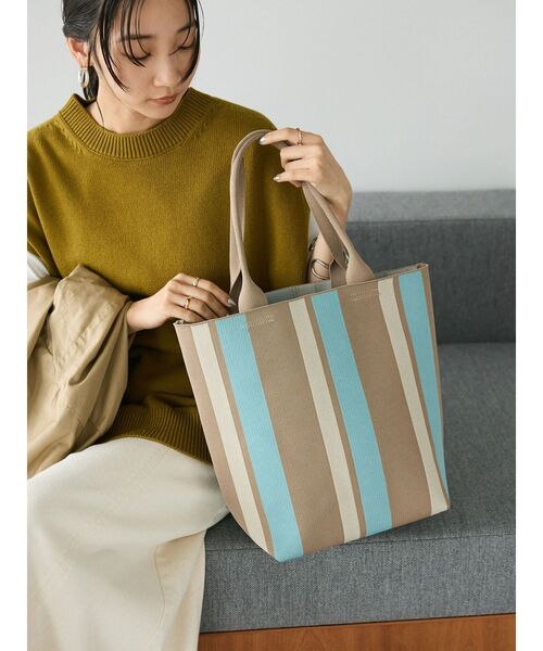 CRAFT STANDARD BOUTIQUE（クラフトスタンダードブティック）の「ストライプニットトート（トートバッグ・レディース・ブラウン系その他4/イエロー系その他2/グレー系その他2・FREE）」の8枚目の写真