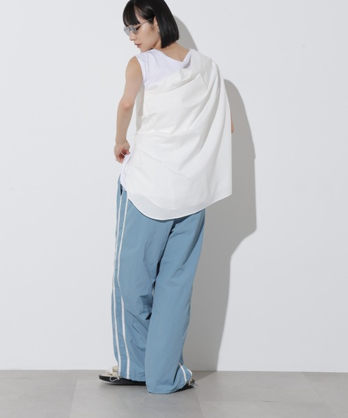 Apo(s)ture(アポスチャー)の「ARIA-023/ナイロンクロスライントラックパンツ(その他パンツ・レディース・ブルー/ホワイト/ブラウン/ブラック・XS/S/M/L/XL)」の8枚目の写真