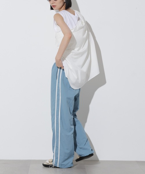 Apo(s)ture(アポスチャー)の「ARIA-023/ナイロンクロスライントラックパンツ(その他パンツ・レディース・ブルー/ホワイト/ブラウン/ブラック・XS/S/M/L/XL)」の6枚目の写真
