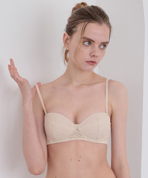 bijorie（ビジュリィ）の「【bijorie】メリハリブラ／シアーレースシリーズ（ブラジャー・レディース・ベージュ/パープル/チャコール・LG/MEDIUM/LARGE/MG）」の3枚目の写真