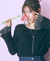 marun | ＜大きいサイズ＞  レースデザイントップス　marun(Tシャツ/カットソー)