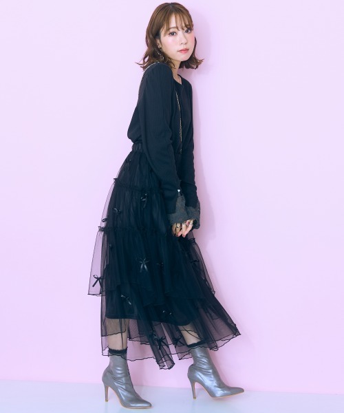 marun（マルン）の「＜大きいサイズ＞  レースデザイントップス　marun（Tシャツ/カットソー・レディース・アイボリー/ピンクベージュ/ブラック/グレー・L/LL/3L/4L/5L）」の12枚目の写真