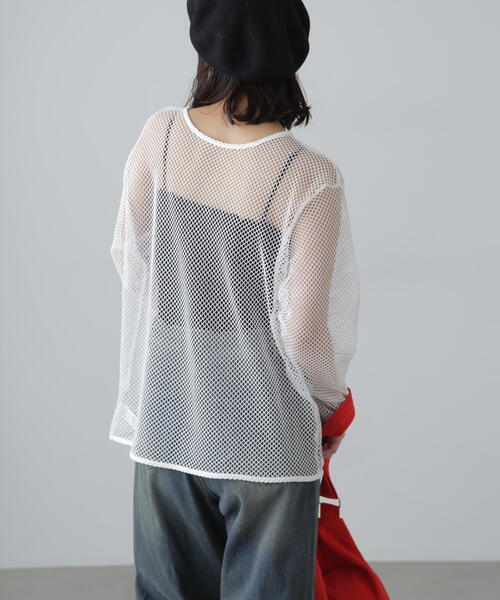 FREE'S MART（フリーズマート）の「◆メッシュロングTシャツ（Tシャツ/カットソー・レディース・ブラック/ホワイト・FREE）」の16枚目の写真