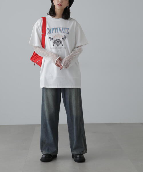 FREE'S MART（フリーズマート）の「◆メッシュロングTシャツ（Tシャツ/カットソー・レディース・ブラック/ホワイト・FREE）」の13枚目の写真