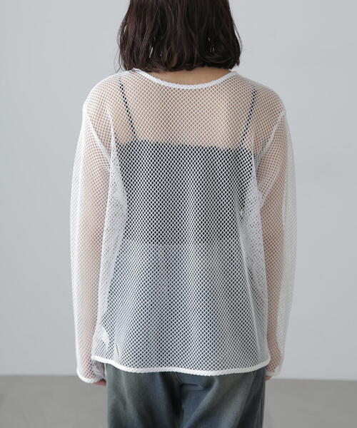 FREE'S MART（フリーズマート）の「◆メッシュロングTシャツ（Tシャツ/カットソー・レディース・ブラック/ホワイト・FREE）」の8枚目の写真