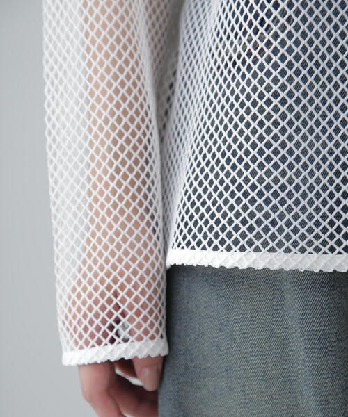 FREE'S MART（フリーズマート）の「◆メッシュロングTシャツ（Tシャツ/カットソー・レディース・ブラック/ホワイト・FREE）」の4枚目の写真