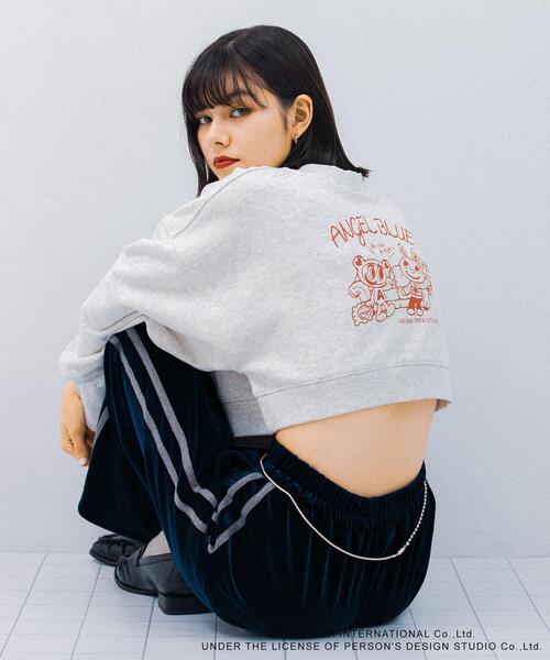 SENSE OF PLACE by URBAN RESEARCH（センスオブプレイスバイアーバンリサーチ）の「『別注』ANGEL BLUE×SOP　ショートスウェット（スウェット・レディース・ネイビー/グレー/オートミール・ONE）」の6枚目の写真