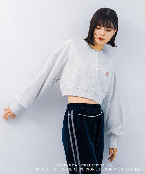 SENSE OF PLACE by URBAN RESEARCH（センスオブプレイスバイアーバンリサーチ）の「『別注』ANGEL BLUE×SOP　ショートスウェット（スウェット・レディース・ネイビー/グレー/オートミール・ONE）」の7枚目の写真