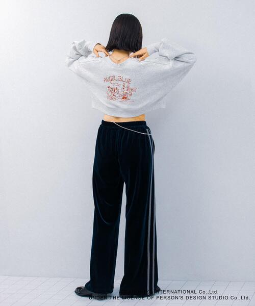 SENSE OF PLACE by URBAN RESEARCH（センスオブプレイスバイアーバンリサーチ）の「『別注』ANGEL BLUE×SOP　ショートスウェット（スウェット・レディース・ネイビー/グレー/オートミール・ONE）」の9枚目の写真