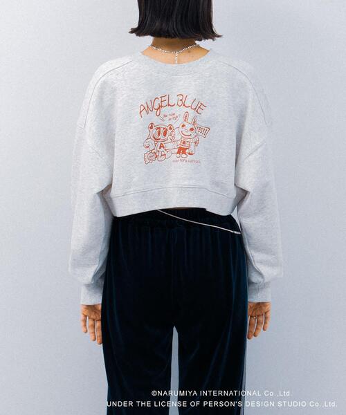 SENSE OF PLACE by URBAN RESEARCH（センスオブプレイスバイアーバンリサーチ）の「『別注』ANGEL BLUE×SOP　ショートスウェット（スウェット・レディース・ネイビー/グレー/オートミール・ONE）」の12枚目の写真