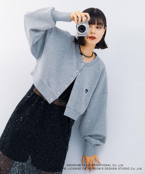 SENSE OF PLACE by URBAN RESEARCH（センスオブプレイスバイアーバンリサーチ）の「『別注』ANGEL BLUE×SOP　ショートスウェット（スウェット・レディース・ネイビー/グレー/オートミール・ONE）」の16枚目の写真