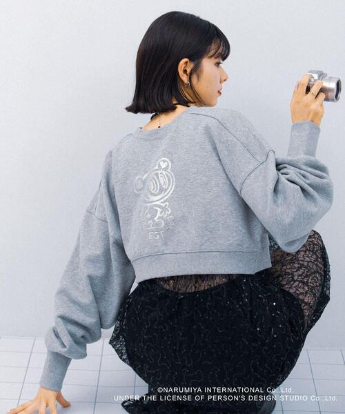 SENSE OF PLACE by URBAN RESEARCH（センスオブプレイスバイアーバンリサーチ）の「『別注』ANGEL BLUE×SOP　ショートスウェット（スウェット・レディース・ネイビー/グレー/オートミール・ONE）」の18枚目の写真