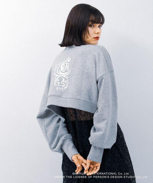 SENSE OF PLACE by URBAN RESEARCH（センスオブプレイスバイアーバンリサーチ）の「『別注』ANGEL BLUE×SOP　ショートスウェット（スウェット・レディース・ネイビー/グレー/オートミール・ONE）」の20枚目の写真