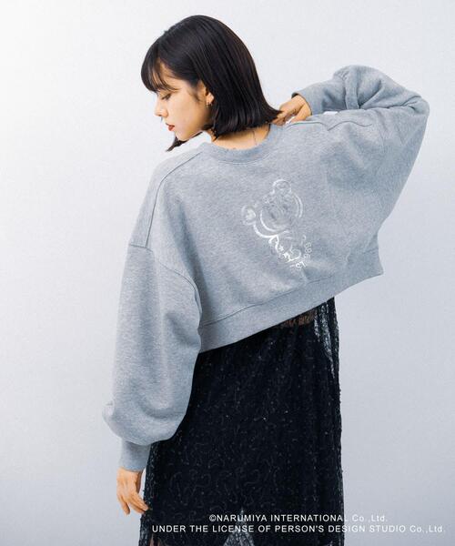 SENSE OF PLACE by URBAN RESEARCH（センスオブプレイスバイアーバンリサーチ）の「『別注』ANGEL BLUE×SOP　ショートスウェット（スウェット・レディース・ネイビー/グレー/オートミール・ONE）」の21枚目の写真