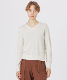 LOVELESS | ラメハイゲージVネック(ニット/セーター)
