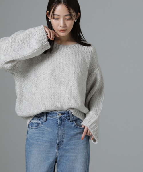 TRICOTS JEAN MARC(トリコットジーンマルク)の「TRICOTS JEAN MARC/ニットプルオーバー(ニット/セーター・レディース・ライトグレー/グレイッシュベージュ/ライトブルー・FREE)」の11枚目の写真