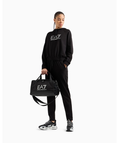 EMPORIO ARMANI EA7(エンポリオアルマーニイーエーセブン)の「【エンポリオ アルマーニ EA7】ダッフルバッグ テクニカルファブリック オーバーサイズロゴ スモール(ドラムバッグ・メンズ・ブラック・FREE)」の9枚目の写真