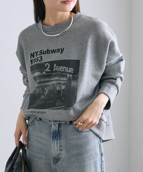 【新品】PUAL CE CINブルックリン2WAYフォトプリント裏毛プルオーバー 買うファッション - ブルックリン2WAYフォトプリント裏毛プル