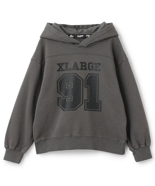 XLARGE KIDS(エクストララージキッズ)の「ピグメントカレッジロゴパーカー(パーカー・キッズ・グレー/ネイビー・120cm/130cm/140cm/100cm/110cm)」の4枚目の写真