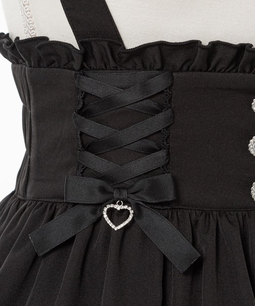 ハートビジューレースアップリボン（スカート）｜DearMyLoveWhip