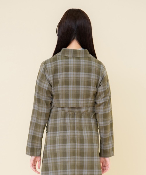 REDYAZEL（レディアゼル）の「【セットアップ可能】チェックショートジャケット（テーラードジャケット・レディース・グレー/グリーン/ブラウン・SMALL/MEDIUM）」の11枚目の写真