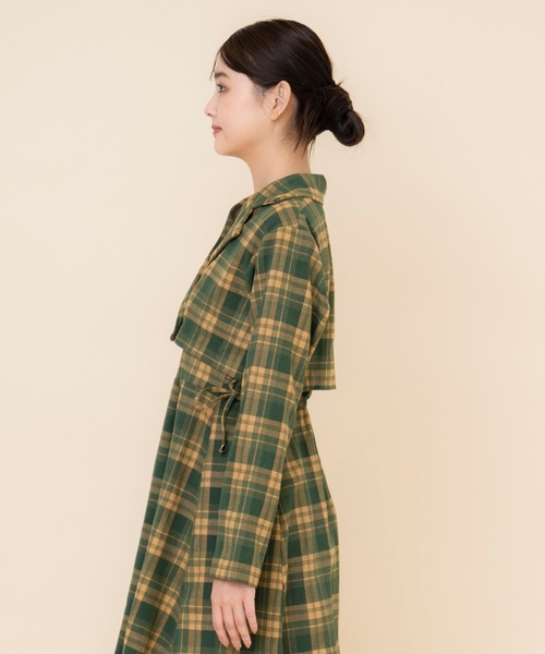 REDYAZEL（レディアゼル）の「【セットアップ可能】チェックショートジャケット（テーラードジャケット・レディース・グレー/グリーン/ブラウン・SMALL/MEDIUM）」の22枚目の写真