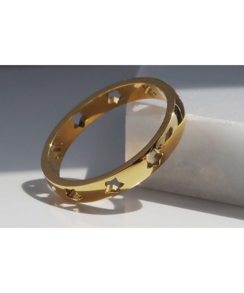 abaskdesign（アバスクデザイン）の「金属アレルギー対応 スターラインリング（リング・レディース・ゴールド・12号/14号/17号）」の8枚目の写真