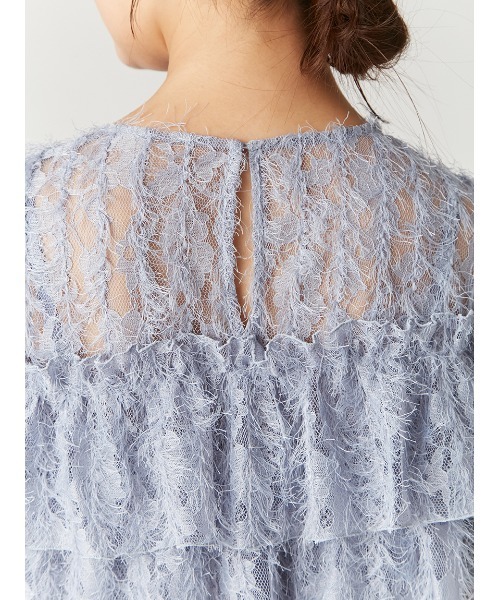 FRAY I.D(フレイアイディー)の「フェザーレースブラウスセットドレス(ドレス・レディース・アイボリー/ブラック/ブルー・0/1)」の17枚目の写真