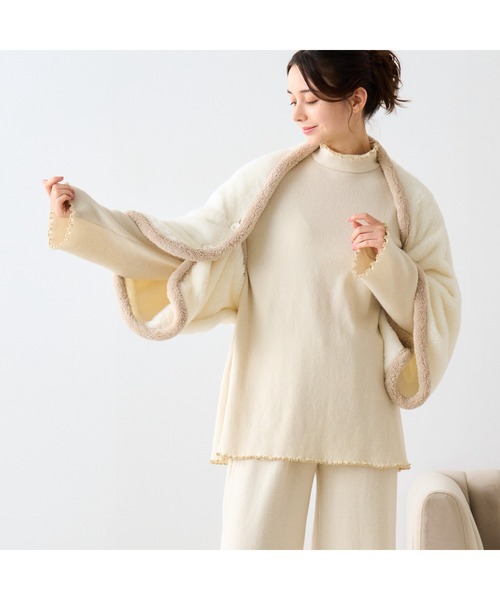 Francfranc（フランフラン）の「ウォームフリース 4WAY ポンチョ ピンク（ルームウェア/パジャマ・レディース・ピンク・FREE）」の14枚目の写真